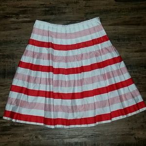 Bandolino Red and White Stripe Skirt 6